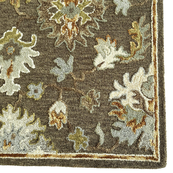 Capel Rugs Avanti-sienna Vibrant Wool Area Rug With Hand-worked Accents And Eclectic Mosaic Design For Any Space Caffe, Tan 100% Wool 2516rs10001400750