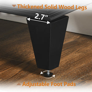 English Elm 65.2" Mid Century Sideboard Buffet with Fluted Geometric Doors, Spacious Adjustable Shelves & Brass Accents Black W1801P346229