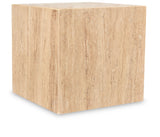 Bolzano Beige End Table 251Travertine-ET Meridian Furniture