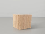 Bolzano Beige End Table 251Travertine-ET Meridian Furniture