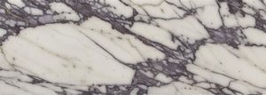 Meridian Furniture Bolzano Genuine Marble Coffee Table with Polished Veined Stone Surface for Modern Living Rooms White Viola Marble 251Viola-CT