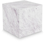 Bolzano White End Table 251White-ET Meridian Furniture