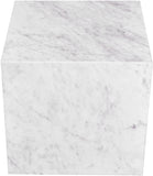 Bolzano White End Table 251White-ET Meridian Furniture