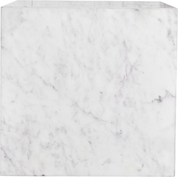 Bolzano White End Table 251White-ET Meridian Furniture