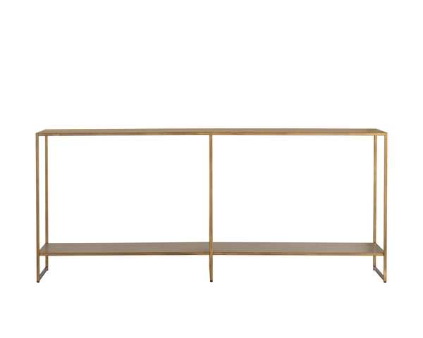Sunpan Eiffel Console Table – Elegant Metal Design with Classic Style Perfect for Your Living Space Decor Antique Brass