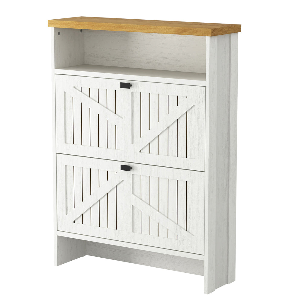 English Elm Multi-Functional Four-Layer Mdf Shoe Cabinet - Modern Minimalist Storage For Entryway Organization W3226P279088
