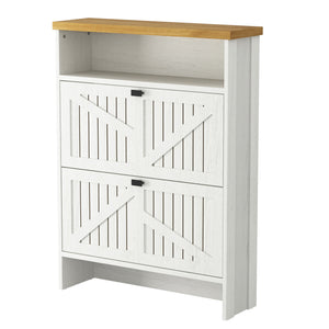 English Elm Multi-Functional Four-Layer Mdf Shoe Cabinet - Modern Minimalist Storage For Entryway Organization W3226P279088