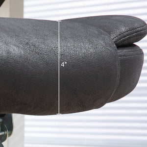 English Elm HOMCOM Executive Massage Office Chair with 6-Point Vibration, Lumbar Heat, Tilt & Ergonomic Support Black W2225P173839