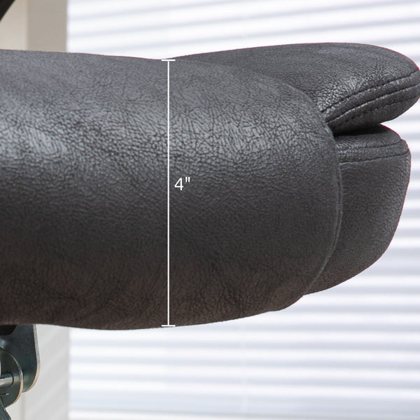 English Elm HOMCOM Executive Massage Office Chair with 6-Point Vibration, Lumbar Heat, Tilt & Ergonomic Support Black W2225P173839