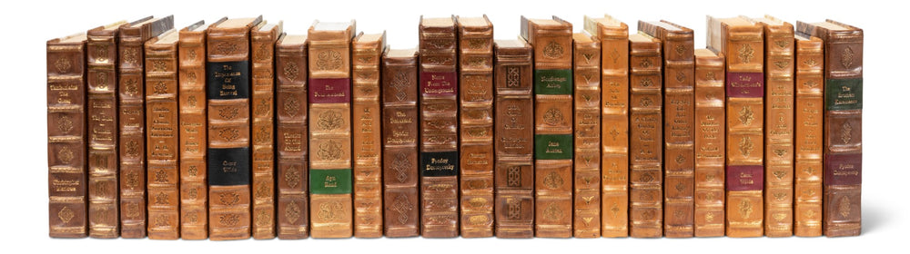 Sarreid Faux Tan Leather Books Set Of 24 - Elegant Sewn Shut Decor For Home, Office, Or Library Styling Brown  25212