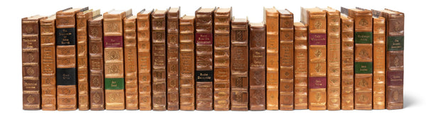 Sarreid Faux Tan Leather Books Set Of 24 - Elegant Sewn Shut Decor For Home, Office, Or Library Styling Brown  25212