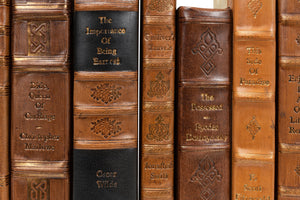 Sarreid Faux Tan Leather Books Set Of 24 - Elegant Sewn Shut Decor For Home, Office, Or Library Styling Brown  25212