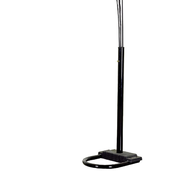 English Elm 84" Tall Floor Lamp With Black Finish, Crystal Chandelier Design & Dimmer For Elegant Ambiance B072116044