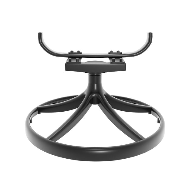 English Elm Cast Aluminum Swivel Patio Dining Chairs Set of Four with Ornate Scrollwork Outdoor Seating W1710S00669