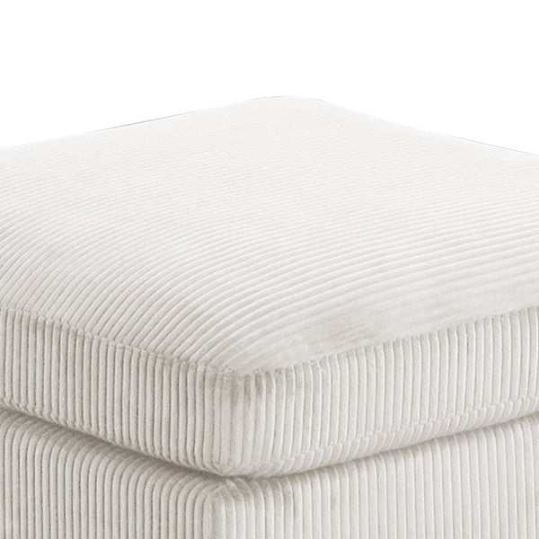 English Elm Bentley Modular Sectional Sofa and Loveseat Set with Ottoman — Corduroy Upholstery, Wood Frame Comfort Cream B009S01575