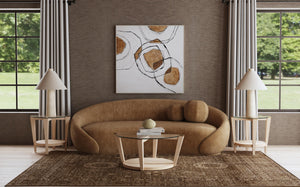 Basset Mirror Dunes Coastal Charm End Table With Glass Top, Antique Brass Caps & Modern Elegance For Any Space White Wood,Glass 2528-lr-220