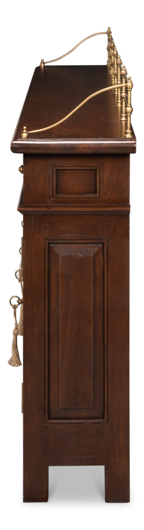 Sarreid Covent Gardens Sideboard - Elegant Solid Walnut Design With Faux Keyhole And 6 Adjustable Shelves Brown  25295-3