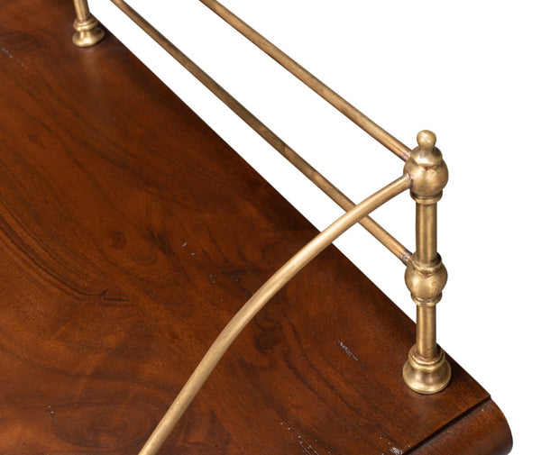 Sarreid Covent Gardens Sideboard - Elegant Solid Walnut Design With Faux Keyhole And 6 Adjustable Shelves Brown  25295-3