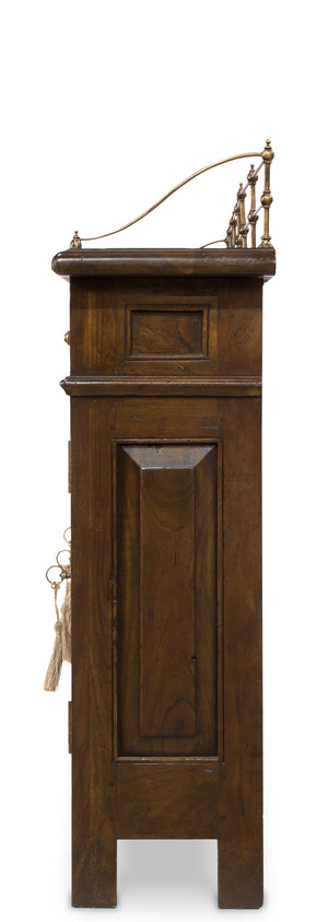 Sarreid Covent Gardens Sideboard - Elegant Solid Walnut Design With Faux Keyhole And 6 Adjustable Shelves Brown  25295-3