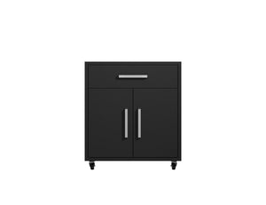 Manhattan Comfort Eiffel Modern Mobile Garage Cabinet Matte Black 252BMC8