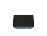 Manhattan Comfort Eiffel Modern Mobile Garage Cabinet Matte Black and Aqua Blue 252BMC83