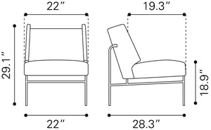 Atlanta Accent Chair Brown 109515 Zuo Modern