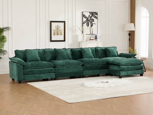 English Elm Wider Ergonomic Loveseat with Breathable Chenille Upholstery, Modular Design, Plush Double-Layer Cushioning W1143S00045 W1143S00045
