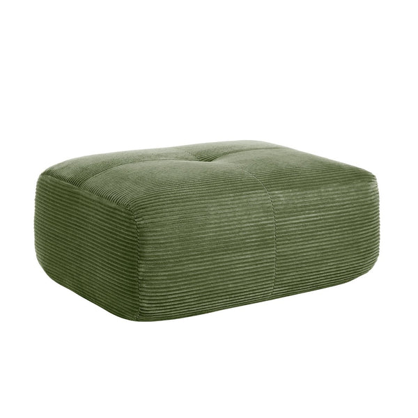 English Elm Hamlet Modular Corner Sectional Sofa with Corduroy Upholstery and Throw Pillows Included Olive Green W714P323644