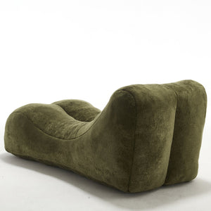 English Elm Creative Bean Bag Sofa Chair with Plush Superfiber Cover and Soft Foam Filling for Luxe Comfort Olive Green W1996P266262