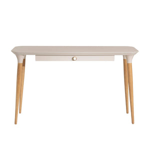 HomeDock Office Desk in Off White and Cinnamon 253251 Manhattan Comfort