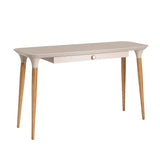 HomeDock Office Desk in Off White and Cinnamon 253251 Manhattan Comfort