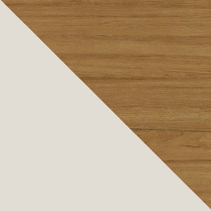 HomeDock Office Desk in Off White and Cinnamon 253251 Manhattan Comfort