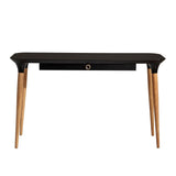 HomeDock Office Desk in Black and Cinnamon 253252 Manhattan Comfort