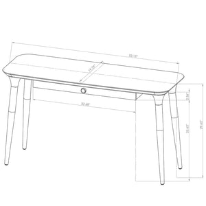 HomeDock Office Desk in Black and Cinnamon 253252 Manhattan Comfort