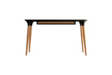 HomeDock Office Desk in Black and Cinnamon 253252 Manhattan Comfort