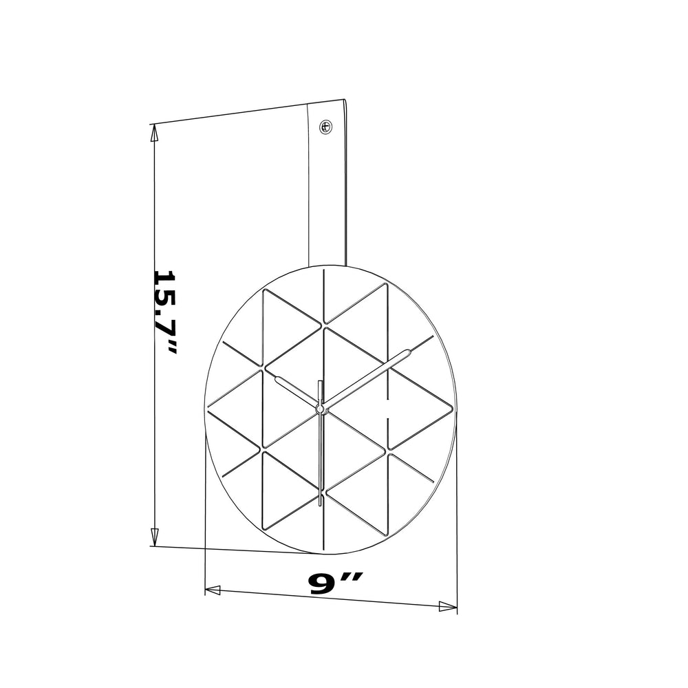 English Elm Minuet Wall Clock Sleek Minimalist Design with Large Numerals and Quiet Quartz Movement for Home decor Red B029P210061