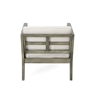 English Elm Christopher Knight Home® - 4-Pieces Acacia Wood Patio Furniture Set with Grey Rope & Beige Cushions, Weatherproof Deep Seating Set N780P171148F