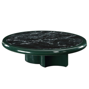 English Elm Ronald Square Low Profile Coffee Table with Bold Marble Print Top for Modern Living Rooms B2726S00581