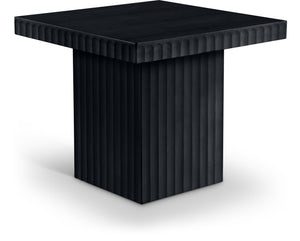 Meridian Furniture Spencer Fluted Black Oak Veneer Square Coffee Table for Contemporary Living Rooms 253Black-CT18