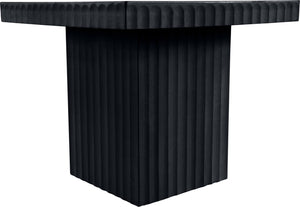Meridian Furniture Spencer Fluted Black Oak Veneer Square Coffee Table for Contemporary Living Rooms 253Black-CT18