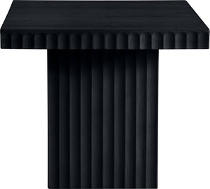 Meridian Furniture Spencer Fluted Black Oak Veneer Square Coffee Table for Contemporary Living Rooms 253Black-CT18