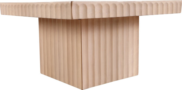 Meridian Furniture Spencer Fluted Oak Veneer Coffee Table with Natural Wood Grain for Modern Living Rooms 253Oak-CT12