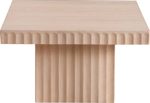 Meridian Furniture Spencer Fluted Oak Veneer Coffee Table with Natural Wood Grain for Modern Living Rooms 253Oak-CT12