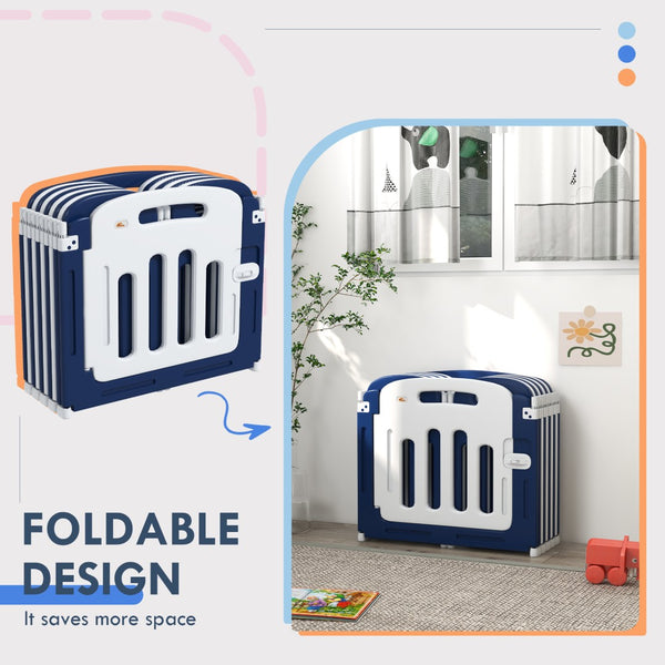 English Elm Qaba Baby Playpen - Versatile 18-Panel Safety Play Yard For Indoor & Outdoor Fun, Easy Setup & Storage W2225P216987-GIGA