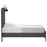 English Elm Wallace & Bay - Wallace & Bay  Junipe Brown Twin Bed With Lights