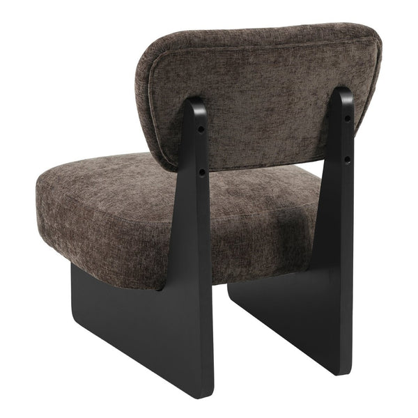 English Elm [set of 2] Beige Polyester Barrel Lounge Chairs with Black Wood Base for Living Room Black,Dark Brown N767P373046R