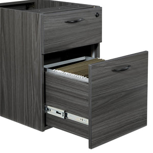 OSP Home Furnishings Napa Under Desk Hanging File Pedestal for Letter Legal Size Office Storage 22"D NAP-80-SGW
