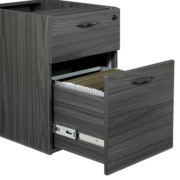 OSP Home Furnishings Napa Under Desk Hanging File Pedestal for Letter Legal Size Office Storage 22"D NAP-80-SGW