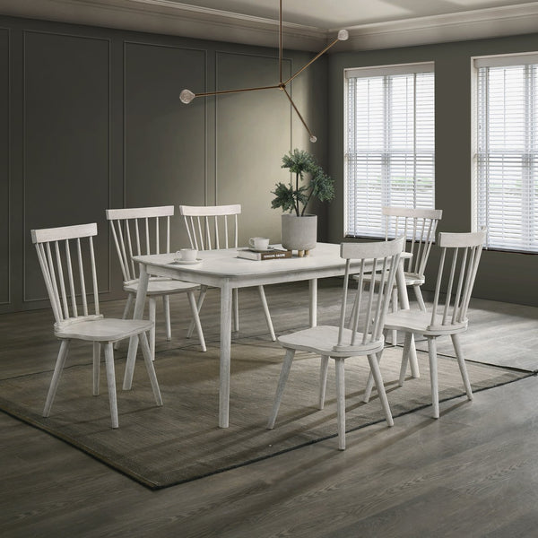 English Elm 2-Piece Rustic Dining Side Chair Set – Solid Wood, Weathered Finish, Easy Assembly, Farmhouse Charm W2537P214544