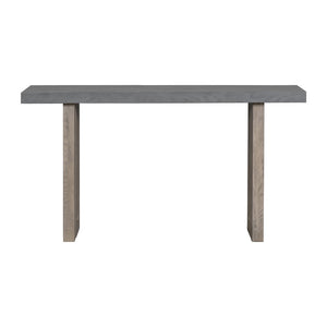 English Elm U_style Oak Veneer Console Table Sculptural Cutout Sides for Entryway or Hallway N711P241282M